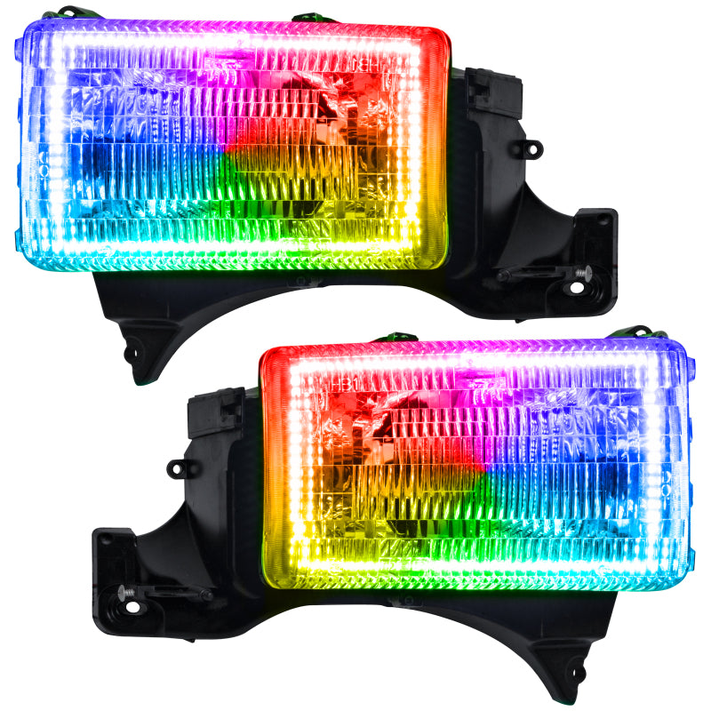 Oracle 94-02 Dodge Ram Pre-Assembled Halo Headlights - ColorSHIFT Headlights ORACLE Lighting