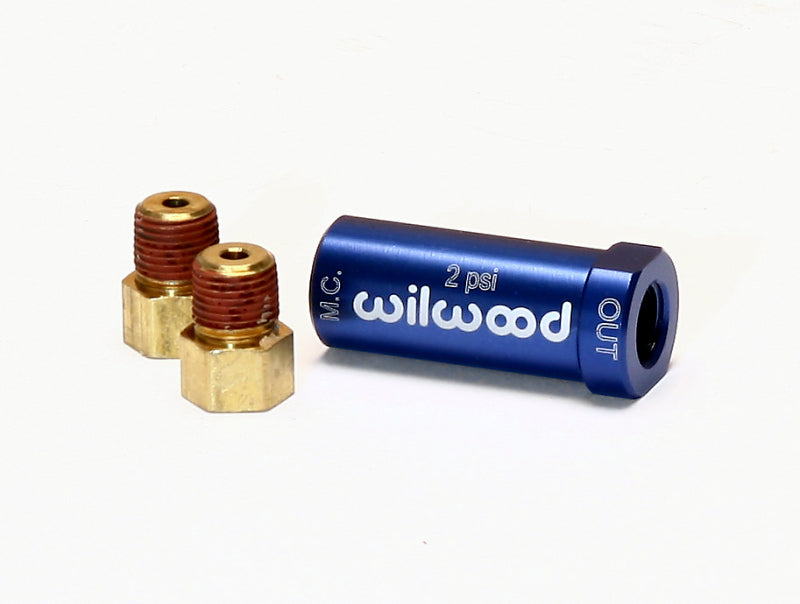 Wilwood Residual Pressure Valve - New Style w/ Fittings - 2# / Blue Brake Hardware Wilwood