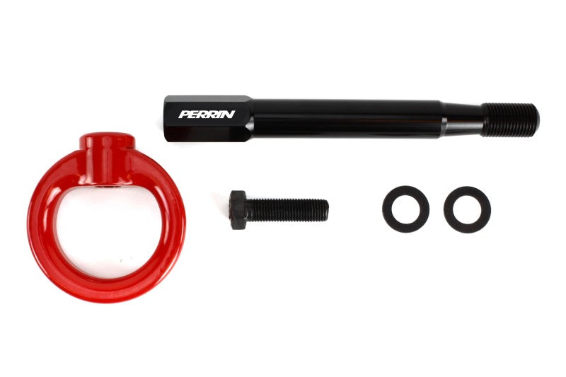 PERRIN 22-25 Subaru WRX / 18-23 Crosstrek / 20-25 OBXT / 17-23 Impreza Tow Hook Kit (Front) - Red Tow Hooks Perrin Performance