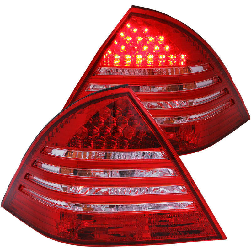 ANZO 2001-2004 Mercedes Benz C Class W203 Taillights Red/Smoke Tail Lights ANZO