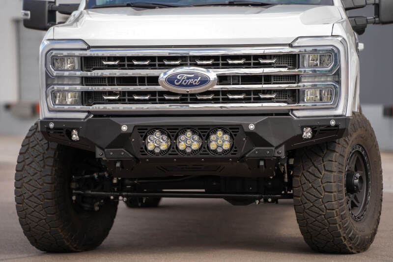 Addictive Desert Designs 2023+ Ford F-250/F-350 Bomber Front Bumper (w/ 3 Baja Designs LP6 Mounts) Bumpers - Steel Addictive Desert Designs