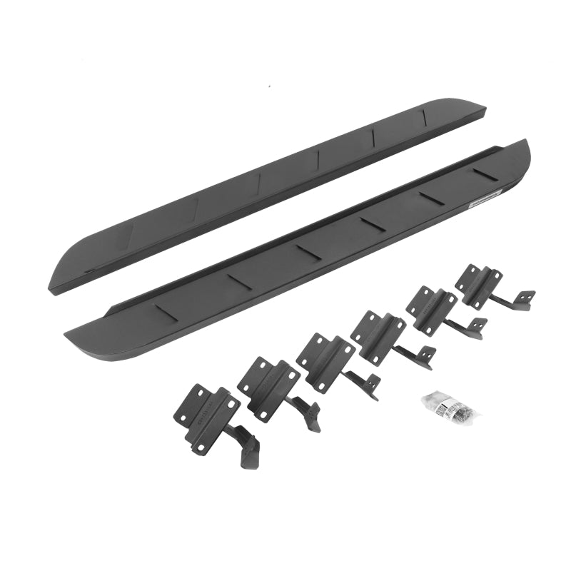 Go Rhino 17-22 Ford F-250 / F-350 Reg Cab 2DR RB10 Slim Running Boards Kit (w/Brackets) - Tex. Blk Running Boards Go Rhino