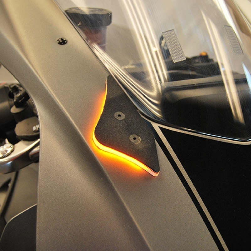 New Rage Cycles 15-19 Yamaha R1 Mirror Block Off Turn Signals Lights Corner New Rage Cycles
