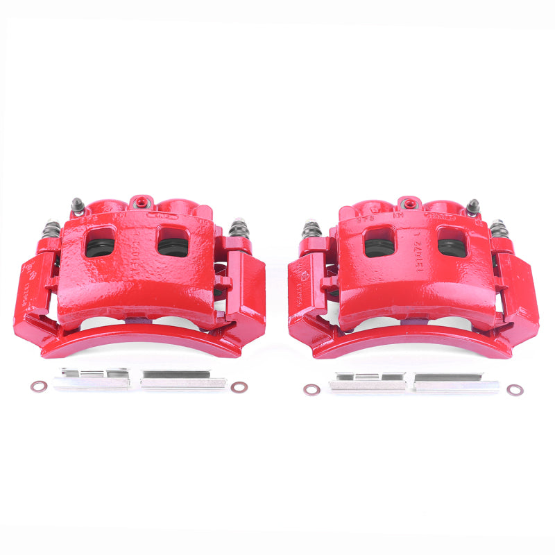 Power Stop 00-01 Dodge Ram 1500 Front Red Calipers w/Brackets - Pair Brake Calipers - Perf PowerStop