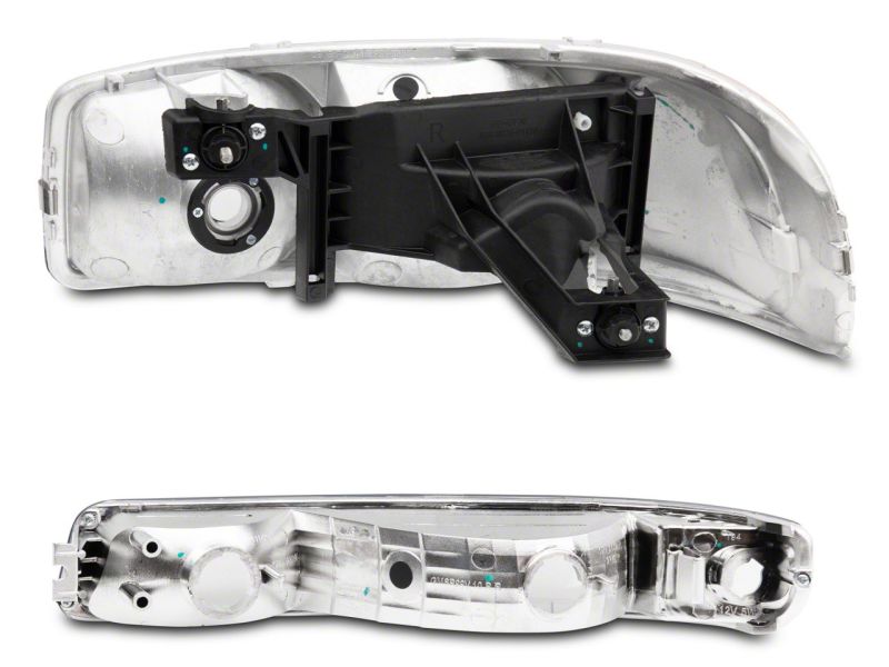 Raxiom 99-06 GMC Sierra 1500 Axial Series OEM Crystal Rep Headlights- Chrome Housing (Clear Lens) Headlights Raxiom