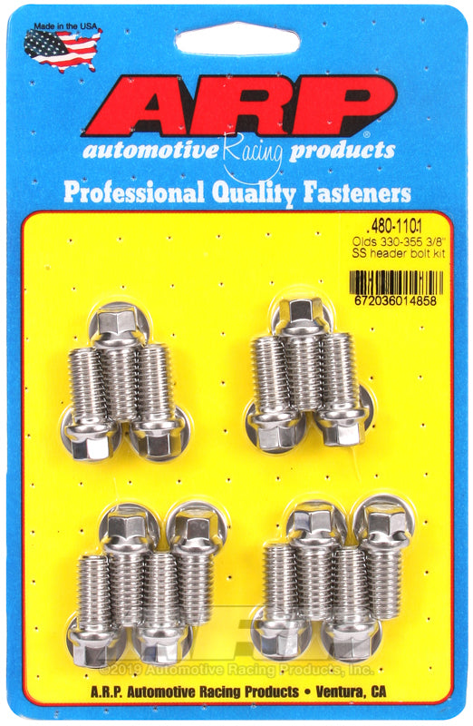 ARP Olds 330-455 3/8in SS Header Bolt Kit Head Stud & Bolt Kits ARP