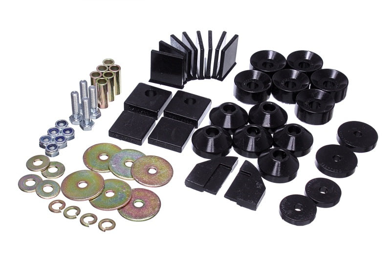 Energy Suspension 86-95 Suzuki Samurai Black Body Mount Set Bushing Kits Energy Suspension