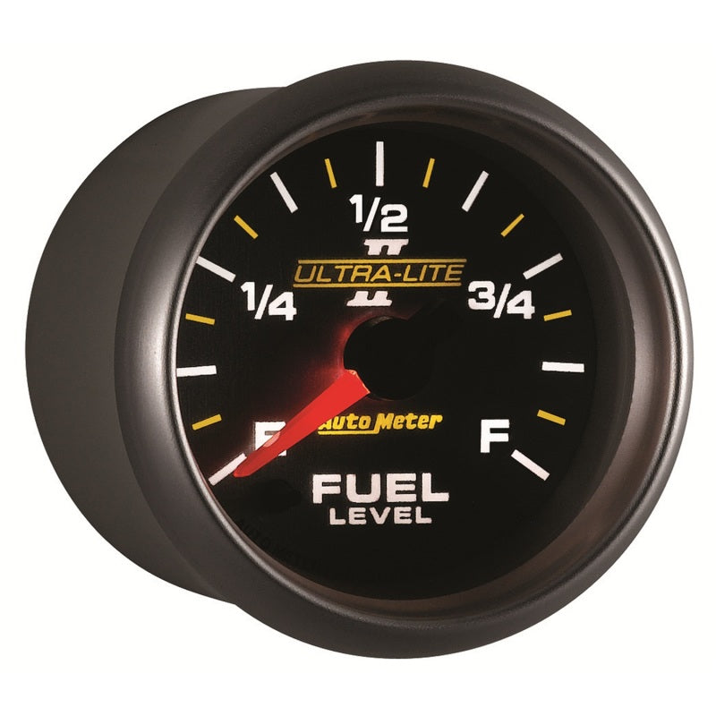 Autometer Ultra-Lite II 2-1/16in 0-280 Ohm Programmable Fuel Level Gauge Gauges AutoMeter
