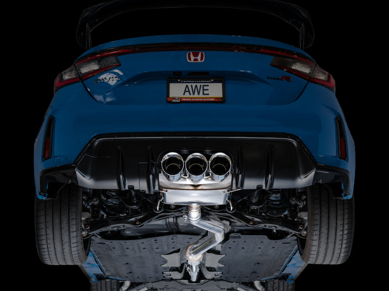 AWE Tuning 2023 Honda Civic Type R FL5 Touring Edition Exhaust w/ Triple Chrome Silver Tips Catback AWE Tuning