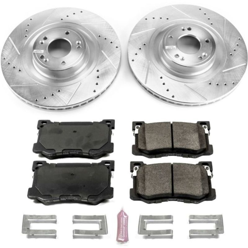 Power Stop 15-16 Hyundai Genesis Front Z23 Evolution Sport Brake Kit Brake Kits - Performance D&S PowerStop