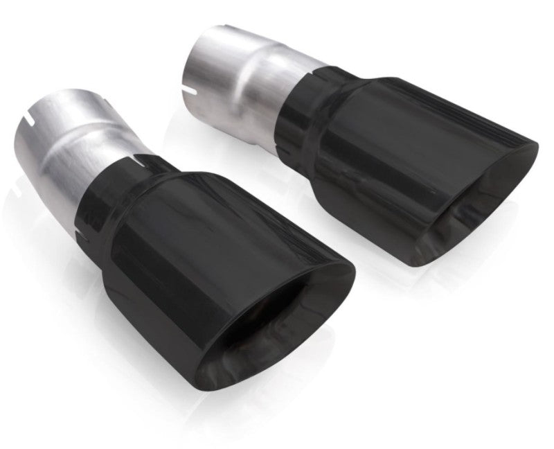 Stainless Works 4in Double Wall Slash-Cut Black Tip Kit Tips Stainless Works