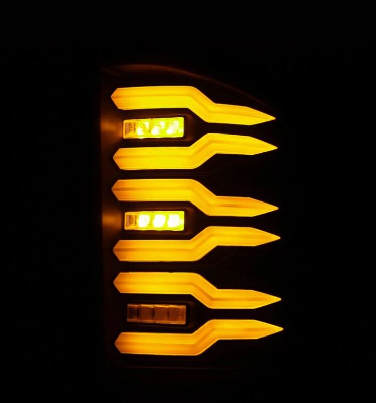 AlphaRex 07-14 Chevrolet Silverado 1500/2500HD/3500HD Luxx-Series LED Tail Lights Blk w/Smoked Lens Tail Lights AlphaRex