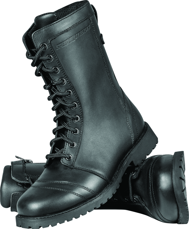 Speed and Strength Fast Times Leather Boots Black Womens Size - 7 Motorcycle Boots Speed and Strength