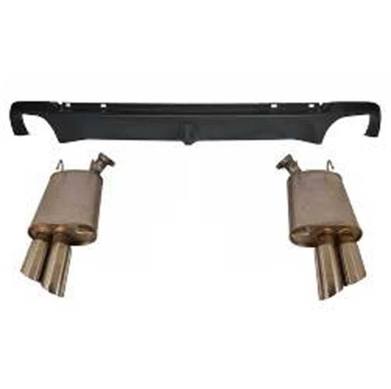 Ford Racing 2013-2014 Mustang GT Axle Back QUAD TIP Mufflers with Rear Lower VALENCE Axle Back Ford Racing