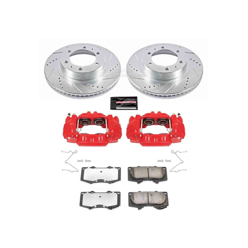 Power Stop 05-22 Toyota Tacoma Front Z36 Truck & Tow Kit w/Cals Brake Calipers - Perf PowerStop