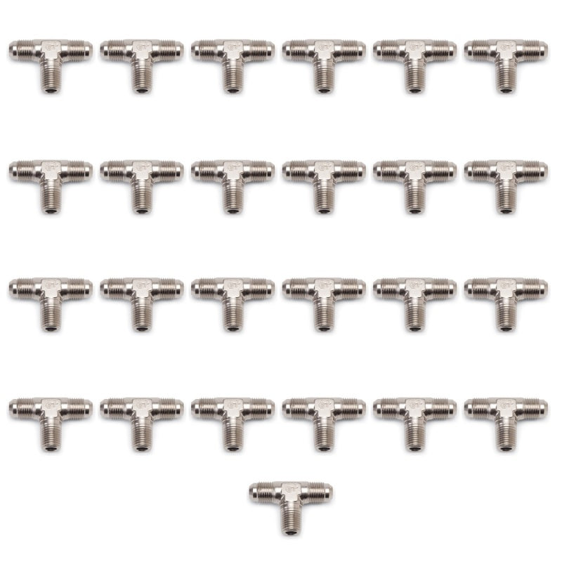 Russell Performance -3 AN to 1/8in NPT Flare to Pipe Tee Fitting (25 pcs.) Fittings Russell
