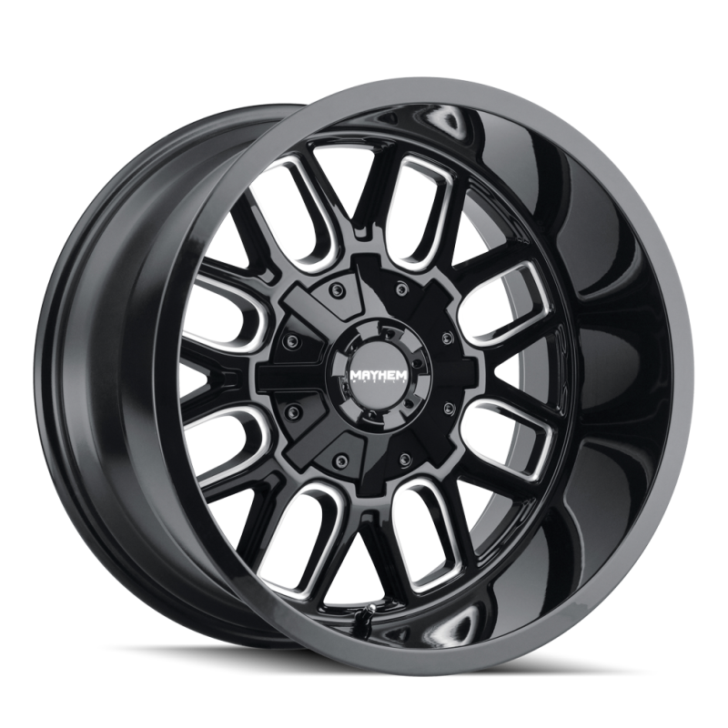 Mayhem 8107 Cogent 18x9 / 6x135 BP / 0mm Offset / 106mm Hub Black w/ Milled Spokes Wheel Wheels - Cast Mayhem