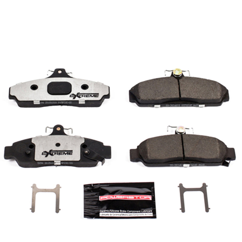 Power Stop 84-87 Chevrolet Corvette Front Z26 Extreme Street Brake Pads w/Hardware Brake Pads - Performance PowerStop