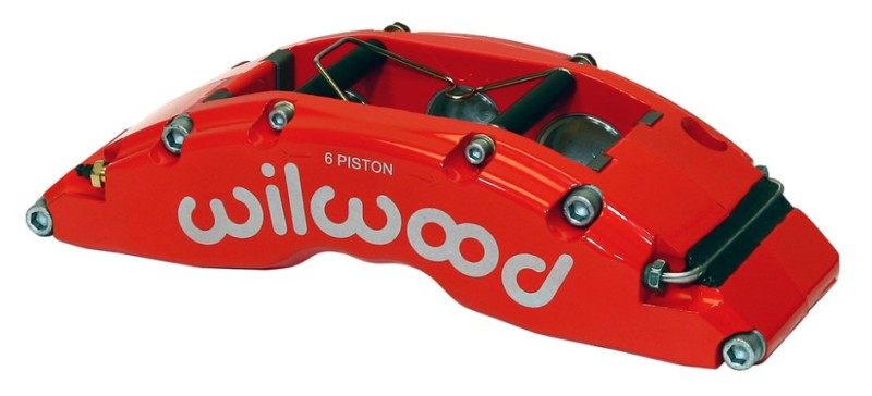 Wilwood Caliper-TC6R-Red 1.88/1.62/1.62in Pistons 1.38in Disc Brake Calipers - Perf Wilwood