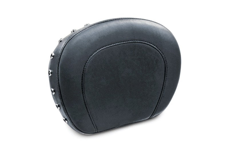 Mustang Harley FL Touring Sissy Bar Pad (12x9) w/Blk Pearl Studs - Black Sissy Bar Pads Mustang Motorcycle