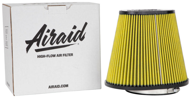 Airaid Universal Air Filter - Cone 6in FLG x 10-3/4x7-3/4in B x 7-1/4x4-3/4in T x 9in H Synthaflow Air Filters - Universal Fit Airaid