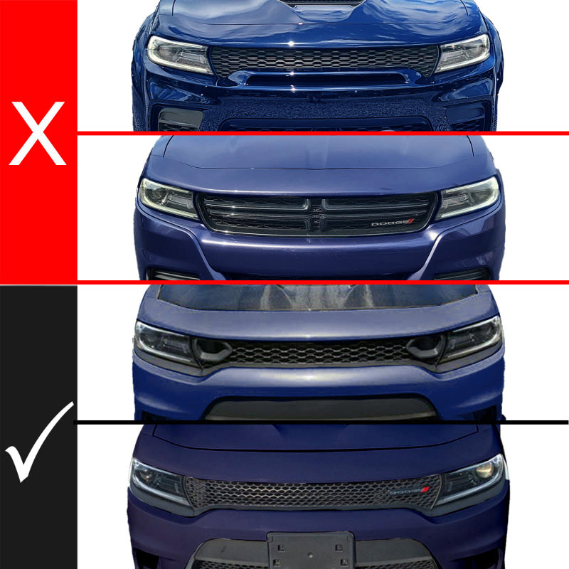 ANZO 15-23 Dodge Charger Black LED Grille w/ Initiation & Running Light/DRL Bar Lights Corner ANZO