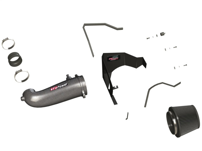 aFe POWER Magnum FORCE Carbon Fiber Stage 2 Track Series Pro Dry S CAIS - 11-18 Dodge Challenger V8 Cold Air Intakes aFe