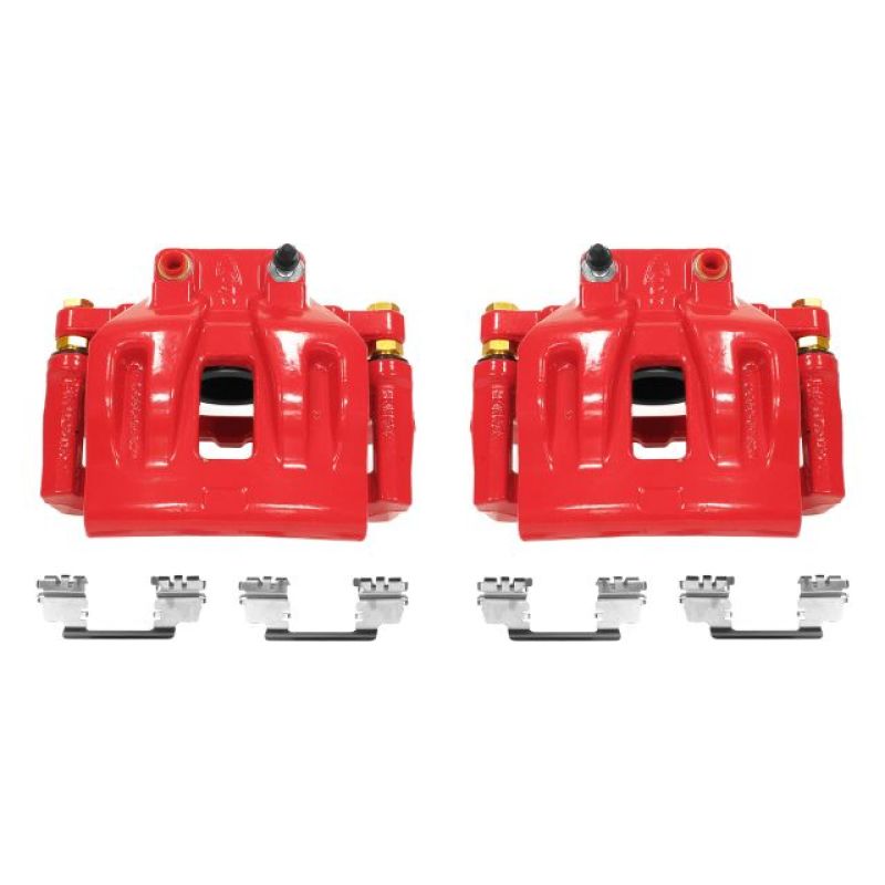 Power Stop 12-17 Chrysler 300 Front Red Calipers w/Brackets - Pair Brake Calipers - Perf PowerStop