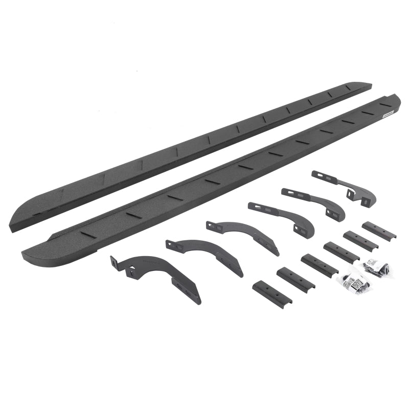 Go Rhino 05-22 Toyota Tacoma DC 4DR RB10 Slim Running Boards Kit (Incl. Brackets) - Bedliner Coating Running Boards Go Rhino