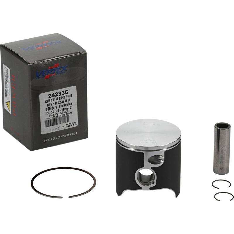 Vertex Piston 16-22 KTM 150 SX 150cc Cast Race Piston Kit Piston Sets - Powersports Vertex Pistons