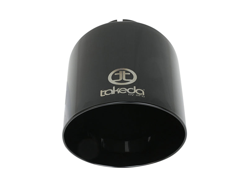 aFe Takeda Universal Exhaust Tip 2-1/2 IN Inlet x 4-1/2 IN Outlet x 7 IN L- Black Tips aFe