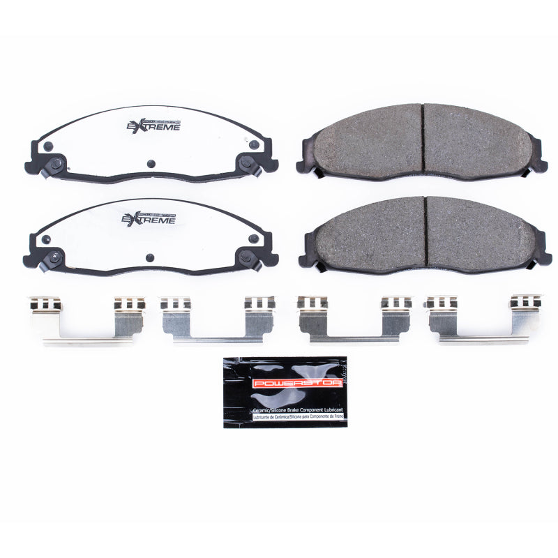Power Stop 03-07 Cadillac CTS Front Z26 Extreme Street Brake Pads w/Hardware Brake Pads - Performance PowerStop
