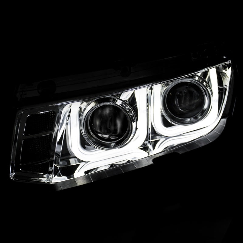 ANZO 2014-2015 Chevrolet Camaro Projector Headlights w/ U-Bar Chrome Headlights ANZO