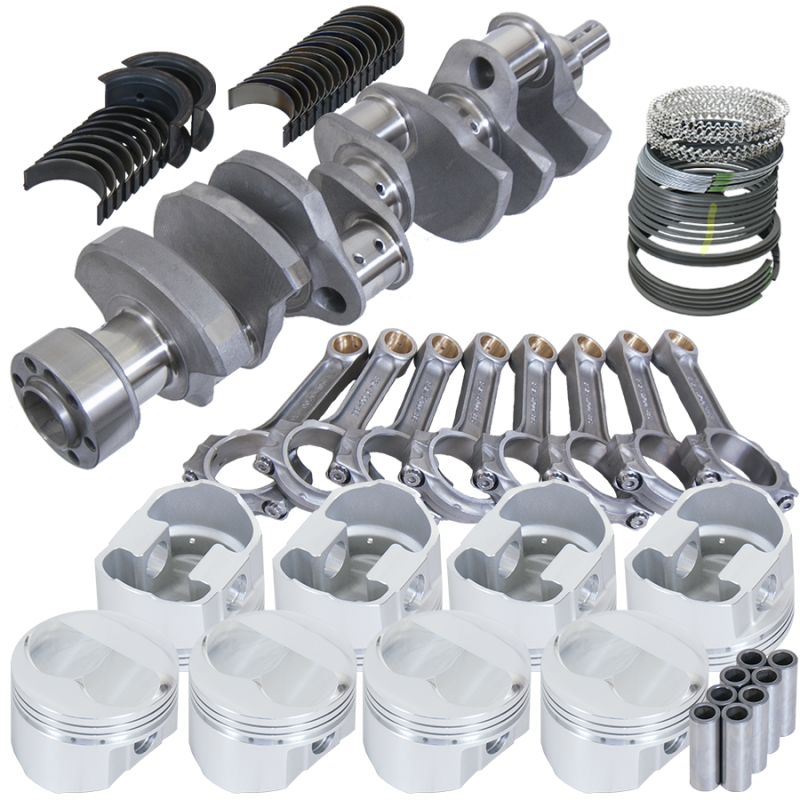 Eagle Chevy LT1 350 1Pc 3.750in Crank 5.700in I-Beam Rods 7cc Dome 4.030in Pistons Rotating Assembly Rotating Assemblies Eagle