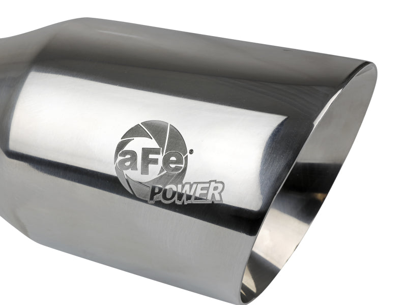 aFe MACH Force-Xp Univ 304 SS Double-Wall Clamp-On Exhaust Tip - Polished - 3in Inlet - 4.5in Outlet Tips aFe