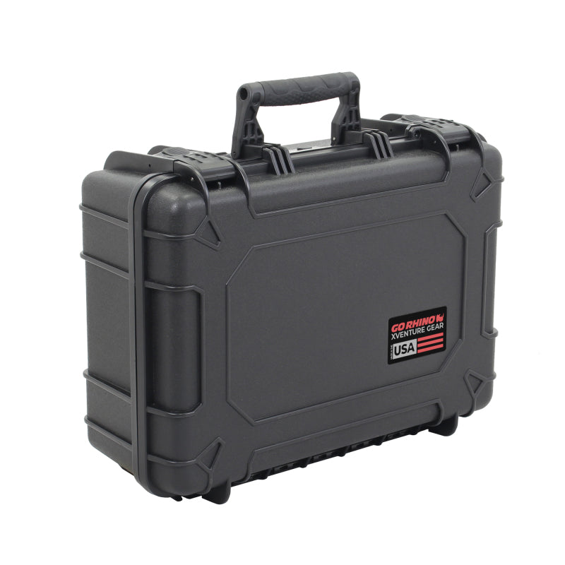 Go Rhino XVenture Gear Hard Case - Medium 18in. / Lockable / IP67 / Automatic Air Valve - Tex. Black Cargo Boxes & Bags Go Rhino
