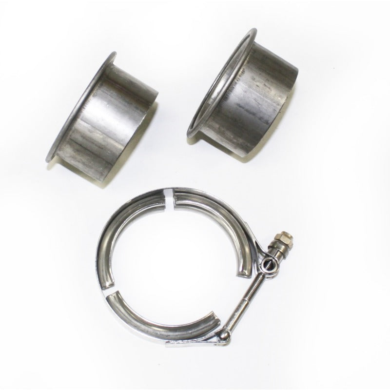 JBA 2.5in Stainless Steel V-Band Clamp & Flanges Clamps JBA