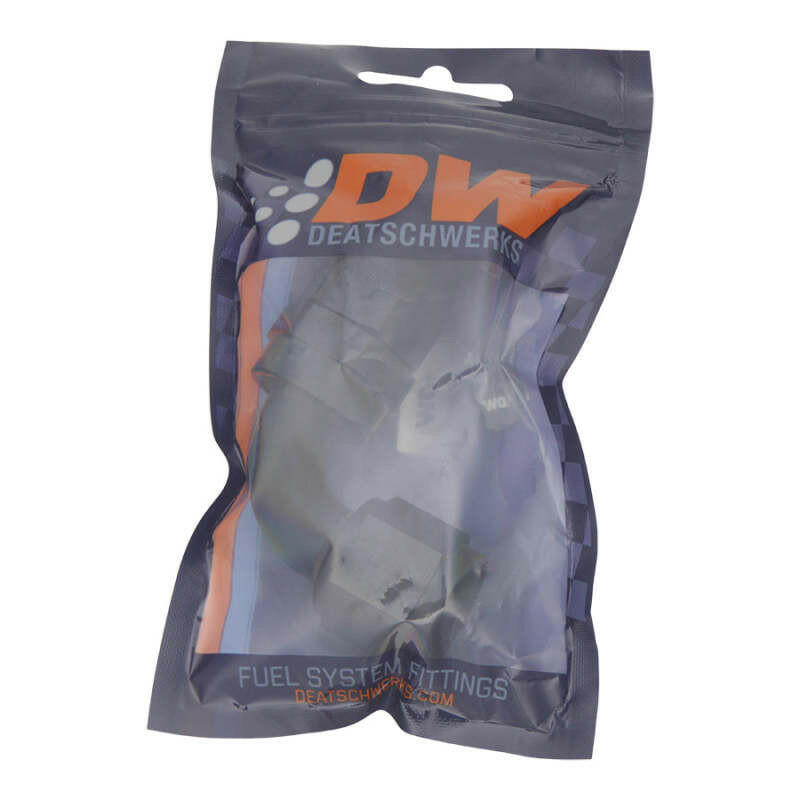 DeatschWerks 10AN Female Swivel 90-Degree Hose End PTFE (Incl Olive Insert) - Anodized Matte Black Fittings DeatschWerks