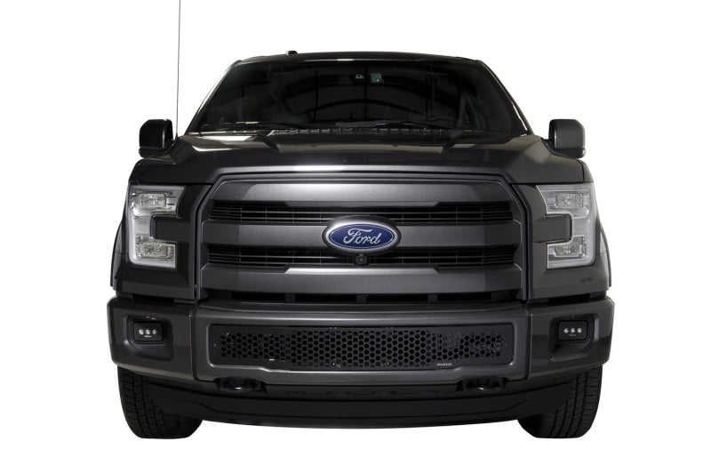 Putco 15-17 Ford F-150 - Stainless Steel Black Punch Design Bumper Grille Inserts Grilles Putco