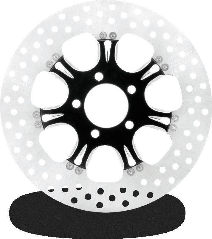 Performance Machine Disc/Carr 11.8 ViRightue Rr Right - Contrast Cut Platinum Brake Rotors - Drilled Performance Machine