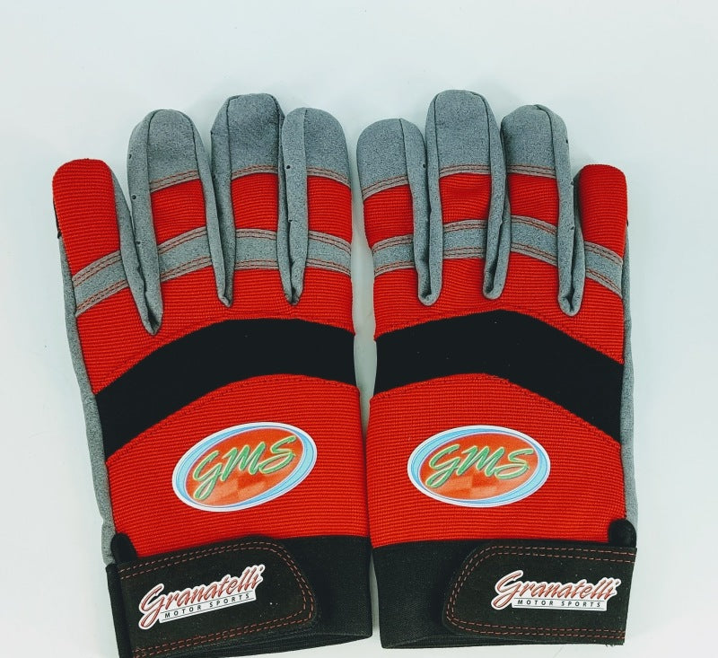 Granatelli Medium Mechanics Work Gloves - Red/Gray/Black Gloves Granatelli Motor Sports