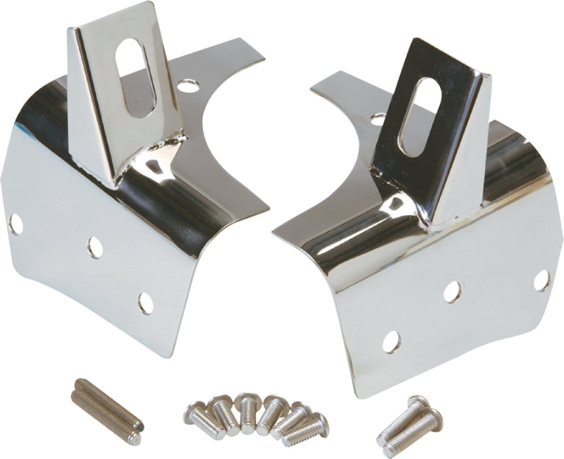 Kentrol 97-06 Jeep Wrangler TJ Light Bracket Pair - Polished Silver Brackets Kentrol