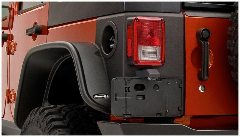 Bushwacker 07-18 Jeep Wrangler Trail Armor Rear Corners - Black Body Armor & Rock Rails Bushwacker
