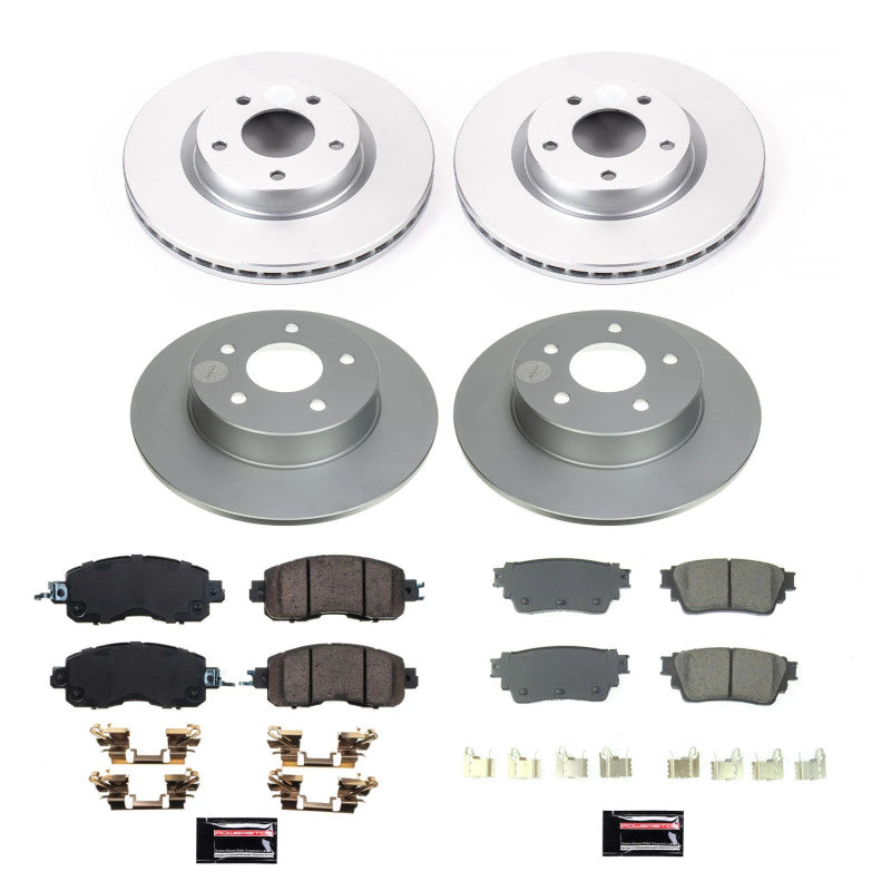 Power Stop 19-22 Nissan Altima Front & Rear Z17 Coated Brake Kit Brake Kits - Performance Blank PowerStop
