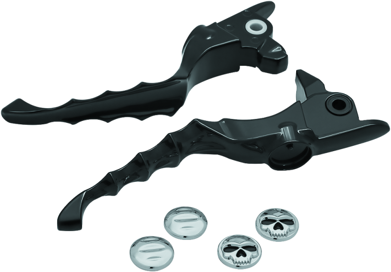 Kuryakyn Zombie Lever Set 17-Up Touring Gloss Black Levers Kuryakyn