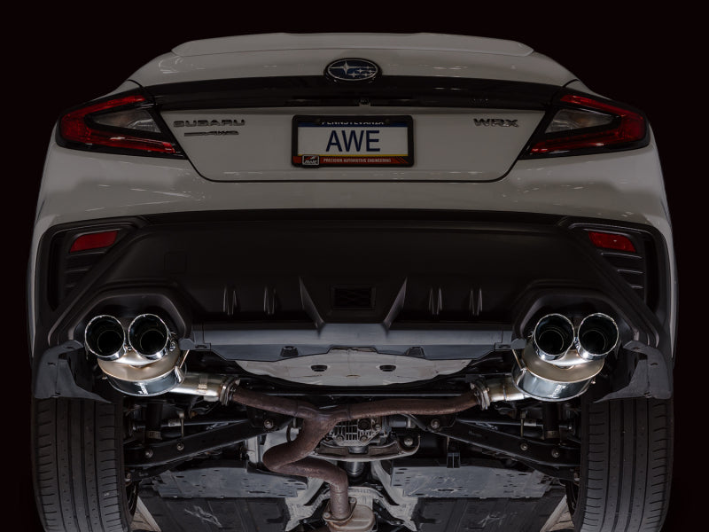 AWE Tuning 22-25 Subaru VB WRX Touring Edition Axle-Back Exhaust - Chrome Silver Tips Axle Back AWE Tuning