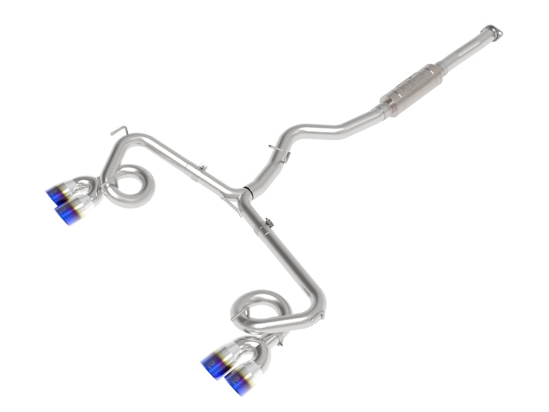 aFe Subaru WRX/STi 15-21 H4-2.0/2.5L Takeda 3in to 2-1/2in Stnlss Cat-Back Exhaust w/ Blue Flame Tip Catback aFe