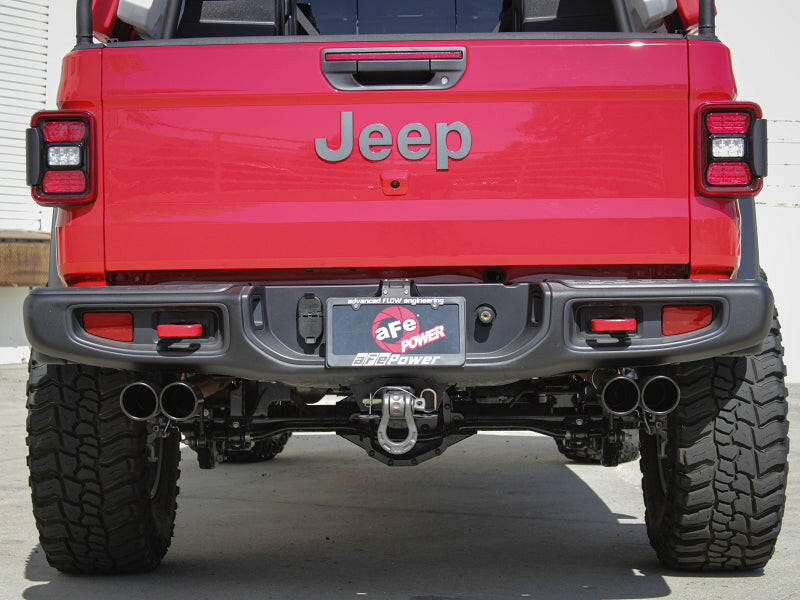 aFe Vulcan Series 3in-2-1/2in 304 SS Cat-Back 2020 Jeep Gladiator (JT) V6-3.6L w/ Black Tips Catback aFe