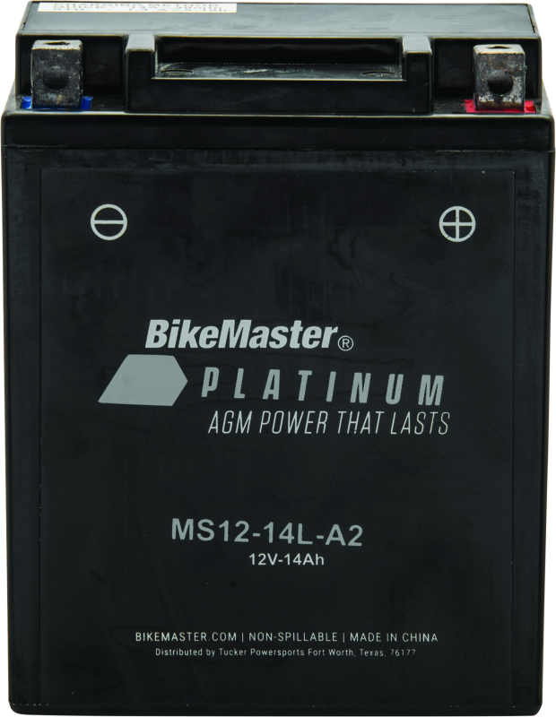 BikeMaster AGM Battery - MS12-14L-A2 Batteries BikeMaster