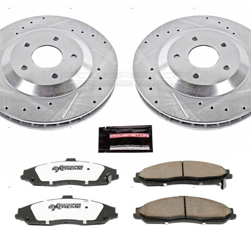 Power Stop 2004 Cadillac XLR Front Z26 Street Warrior Brake Kit Brake Kits - Performance D&S PowerStop